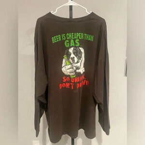 Big Dogs Santa‎ Barbara Faded Brown Long Sleeve Shirt Mens Size 5X